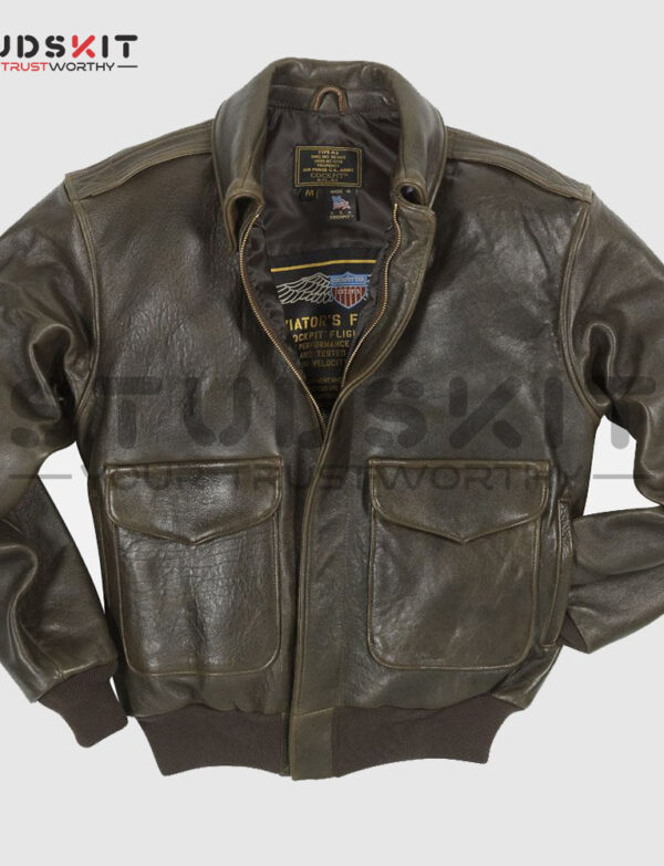 B-3 Bomber Suede Leather Jacket - Studs Kit Jackets Shop