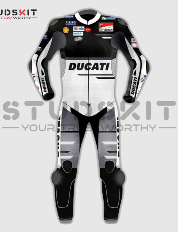 Andrea Dovizioso Ducati Motogp Motorcycle Black Leather Suit 2018