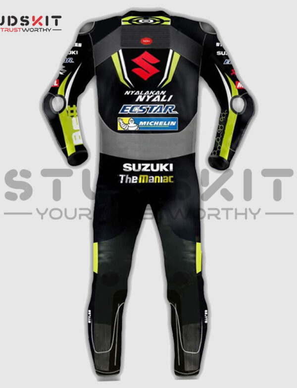 Andrea Iannone Suzuki Motogp Motorcycle Black Leather Suit