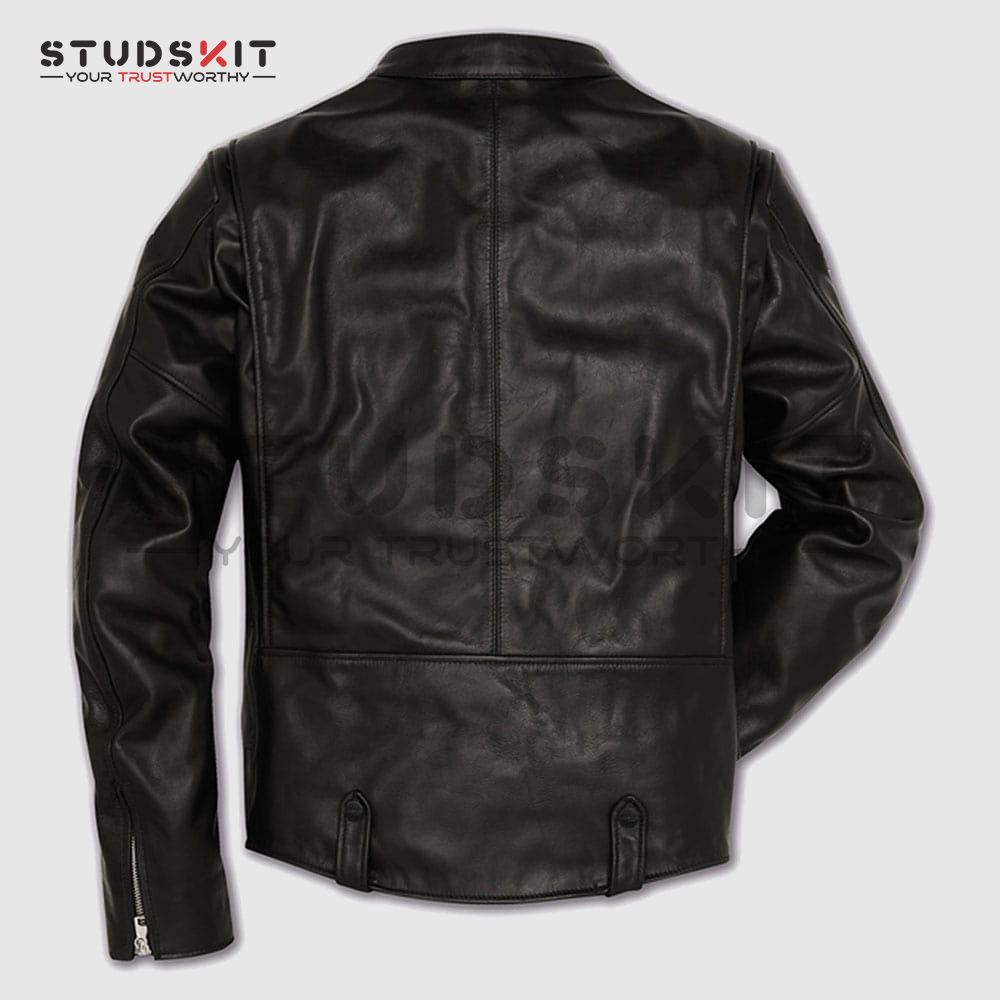 Black Café Racer Leather jacket