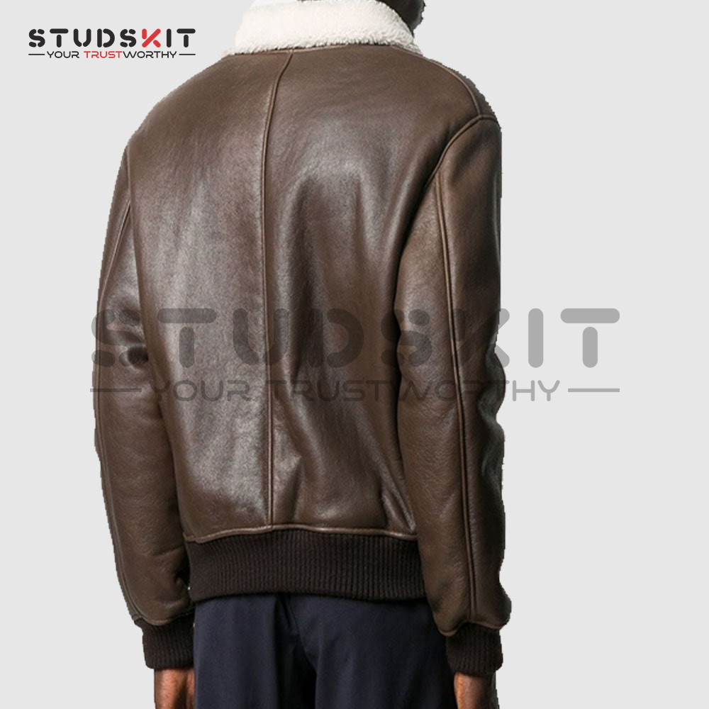 Classic Brown Shearling Jacket Sheepskin Jacket