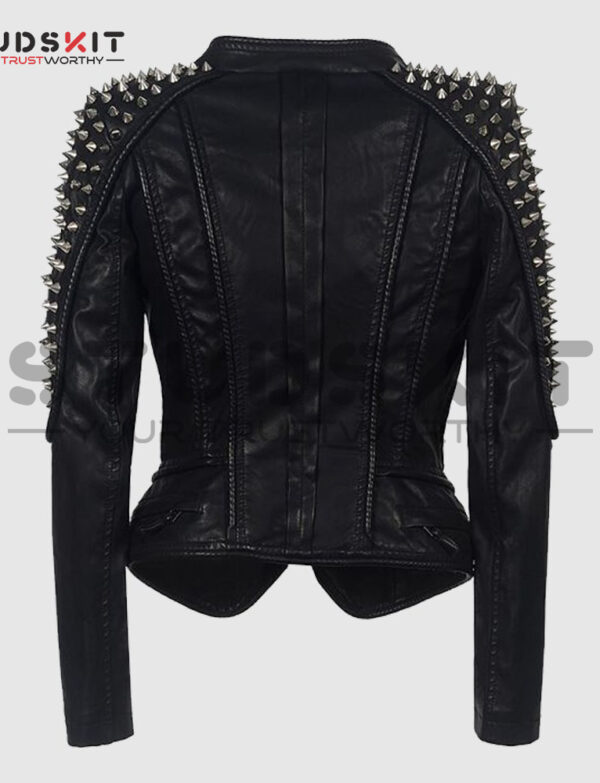 Gothic Er Punk Rock Women’s Rivet Motorcycle Jacket
