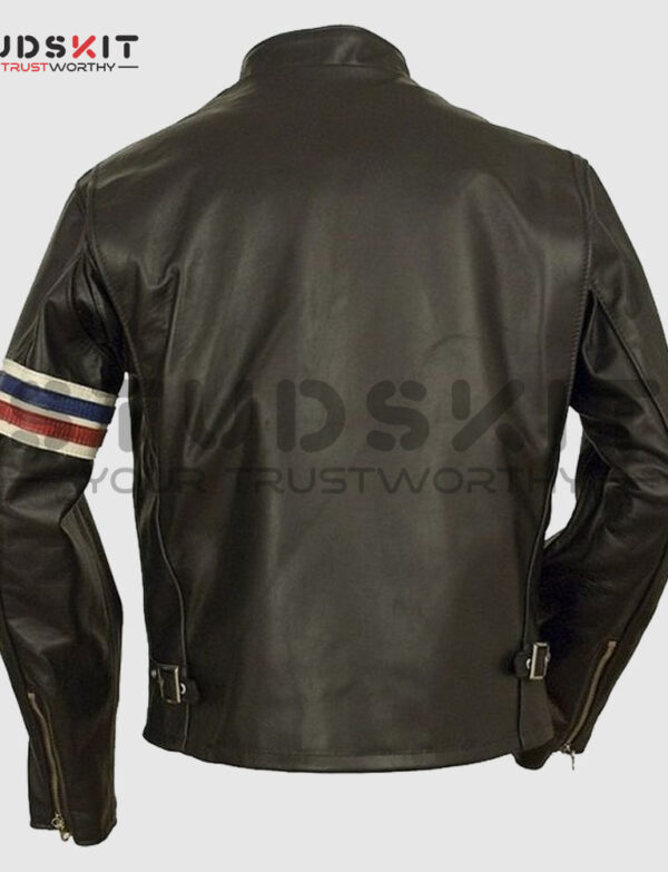 Handmade Men Leather Jacket Easy Rider Motorcycle Leather Jacket