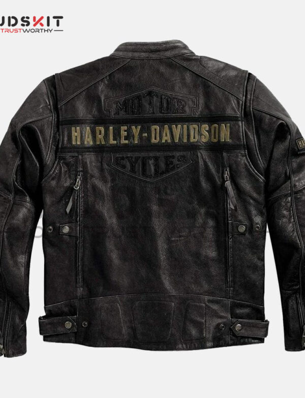 Harley Davidson Jacket Motorcycle Vintage Jacket Black Leather Jacket