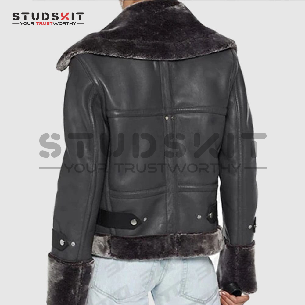 Lianna Faux Fur Trimmed Leather Jacket