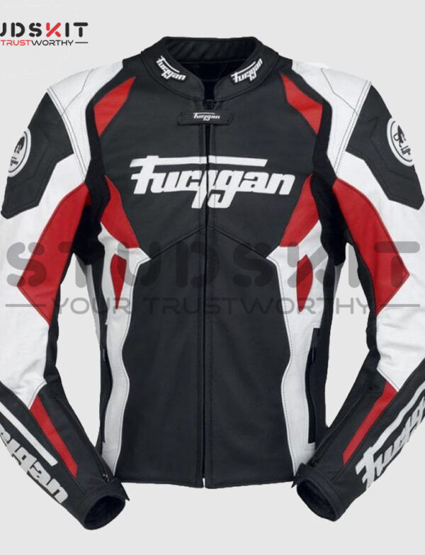 Men’s Furygan Spyder 2015 Red Black Motorbike Racing Leather Jacket