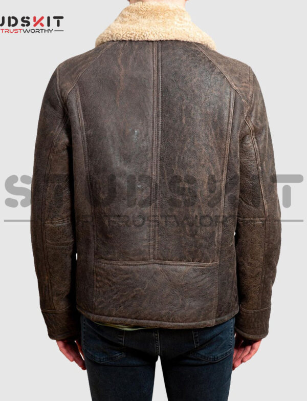 Mens Sheepskin Jacket – Nappa Leather Aviator Style Bomber Coat