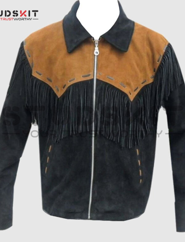 Men’s Western coat cowboy suede leather jacket