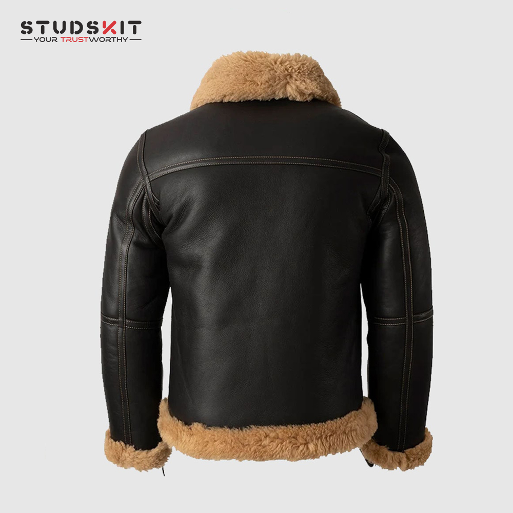 Black Aviator leather jacket