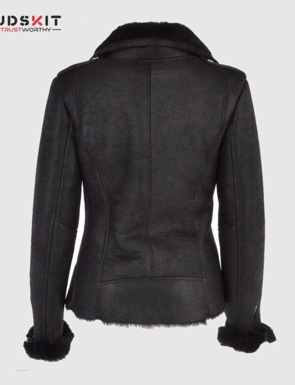 Black Adorable Leather Jacket For Women