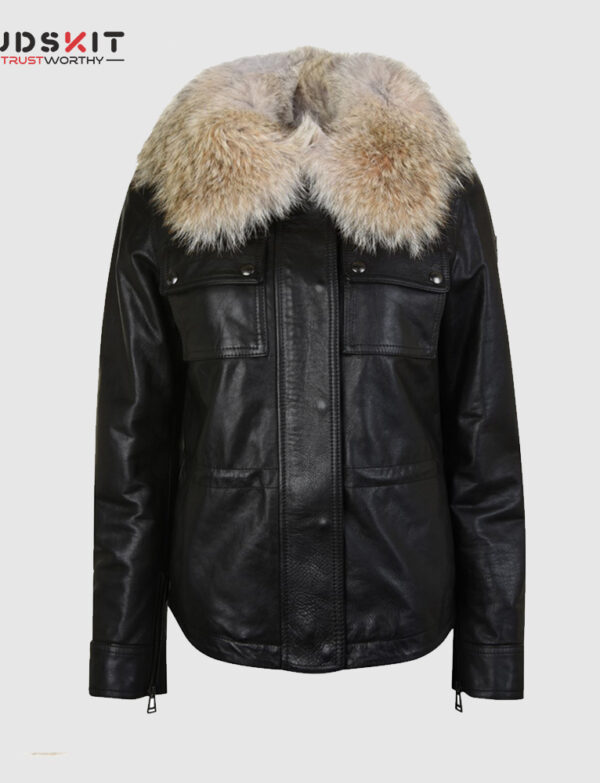 Fur Leather Shearling Leather Jacket